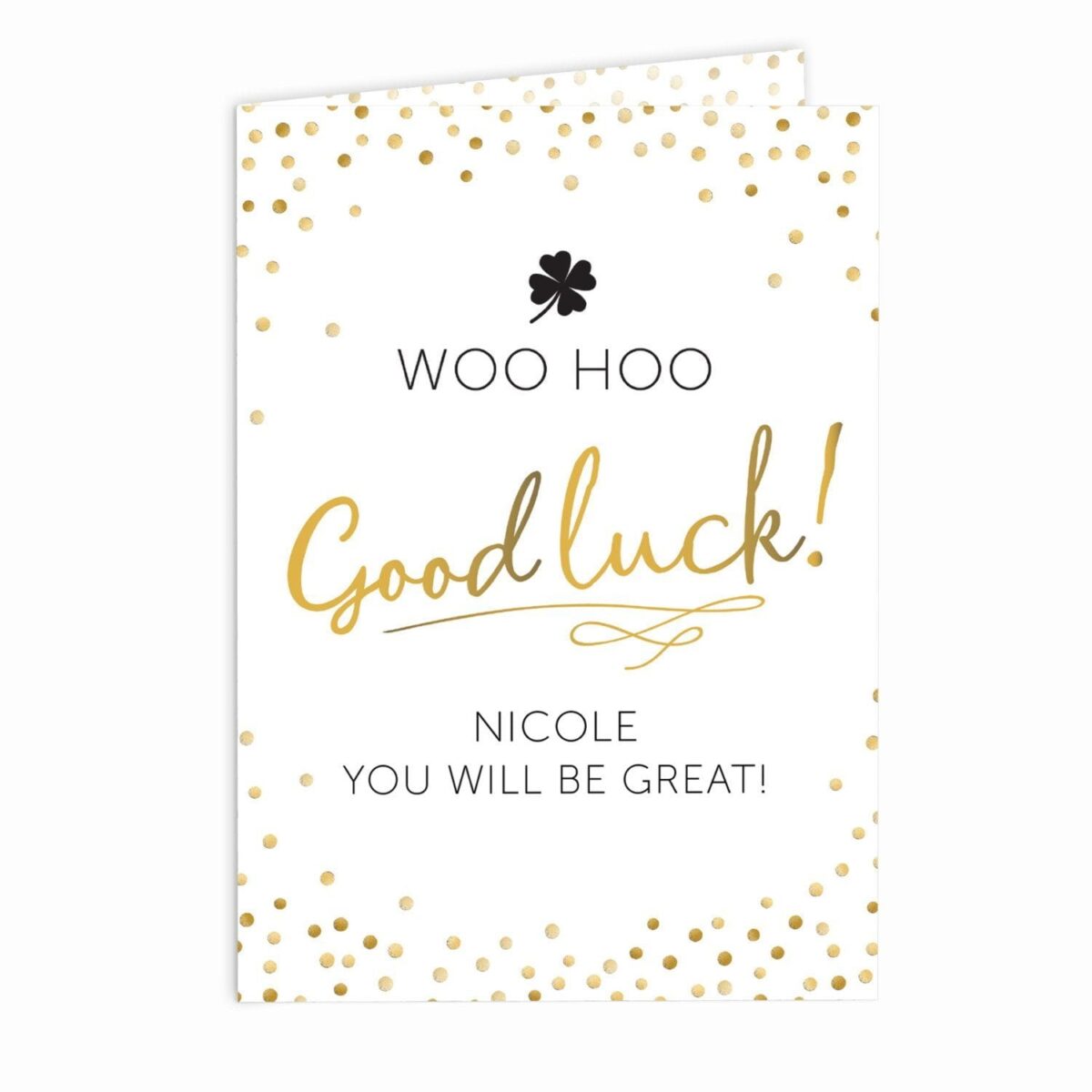 Personalised Good Luck Card: 3 - Greeting Cards By Gift Moments