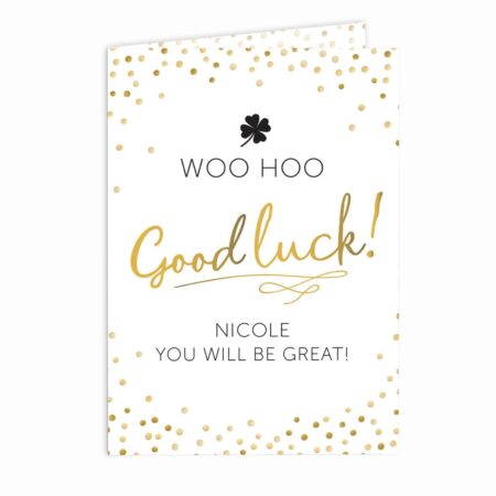 Personalised Good Luck Card: 3 - Greeting Cards By Gift Moments