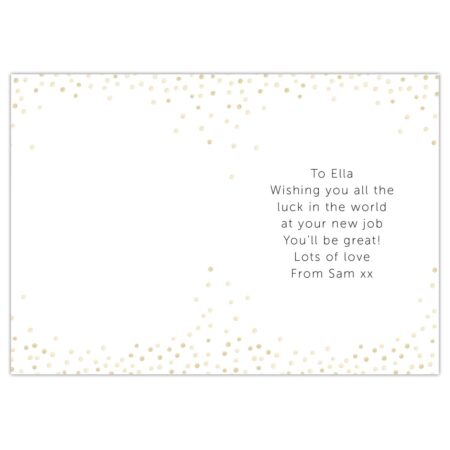 Personalised Good Luck Card: 4 - Greeting Cards By Gift Moments
