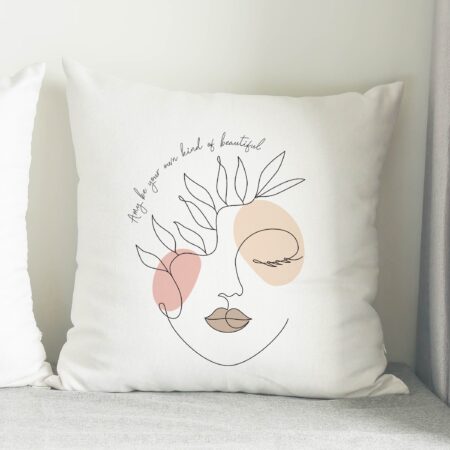 Personalised Grace Line Art Cushion: 1 - Cushions By Gift Moments