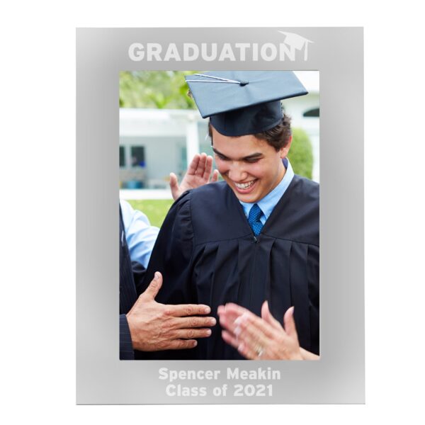 Personalised Graduation 5x7 Silver Photo Frame: 2 - Photo Frames By Gift Moments