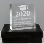 Personalised Graduation Crystal Token: 1 - Crystal Tokens By Gift Moments