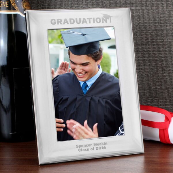 Personalised Graduation Silver 4x6 Photo Frame: 2 - Photo Frames By Gift Moments