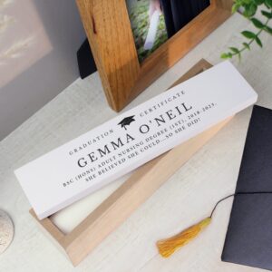 Personalised Graduation Wooden Certificate Holder: 2 - Certificate Holders By Gift Moments