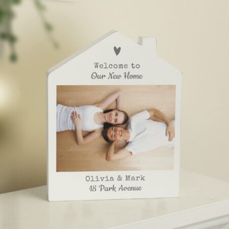 Personalised Grey Heart Photo House Ornament: 4 - Ornaments By Gift Moments