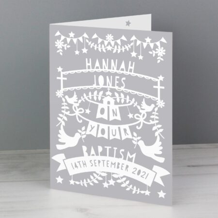 Personalised Grey Papercut Style Card: 2 - Greeting Cards By Gift Moments