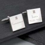 Personalised Groomsman Cufflinks: 1 - Cufflinks & Tie Slides By Gift Moments