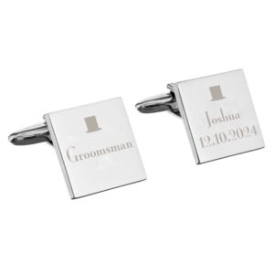 Personalised Groomsman Cufflinks: 5 - Cufflinks & Tie Slides By Gift Moments
