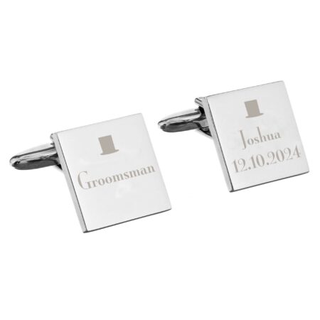 Personalised Groomsman Cufflinks: 5 - Cufflinks & Tie Slides By Gift Moments