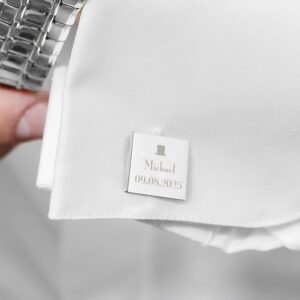 Personalised Groomsman Cufflinks: 3 - Cufflinks & Tie Slides By Gift Moments