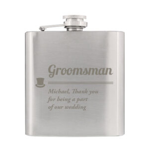 Personalised Groomsman Hip flask: 5 - Hip Flasks By Gift Moments