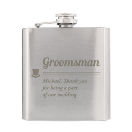 Personalised Groomsman Hip flask: 5 - Hip Flasks By Gift Moments
