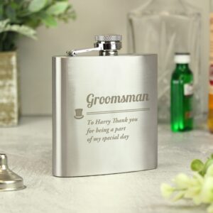 Personalised Groomsman Hip flask: 3 - Hip Flasks By Gift Moments