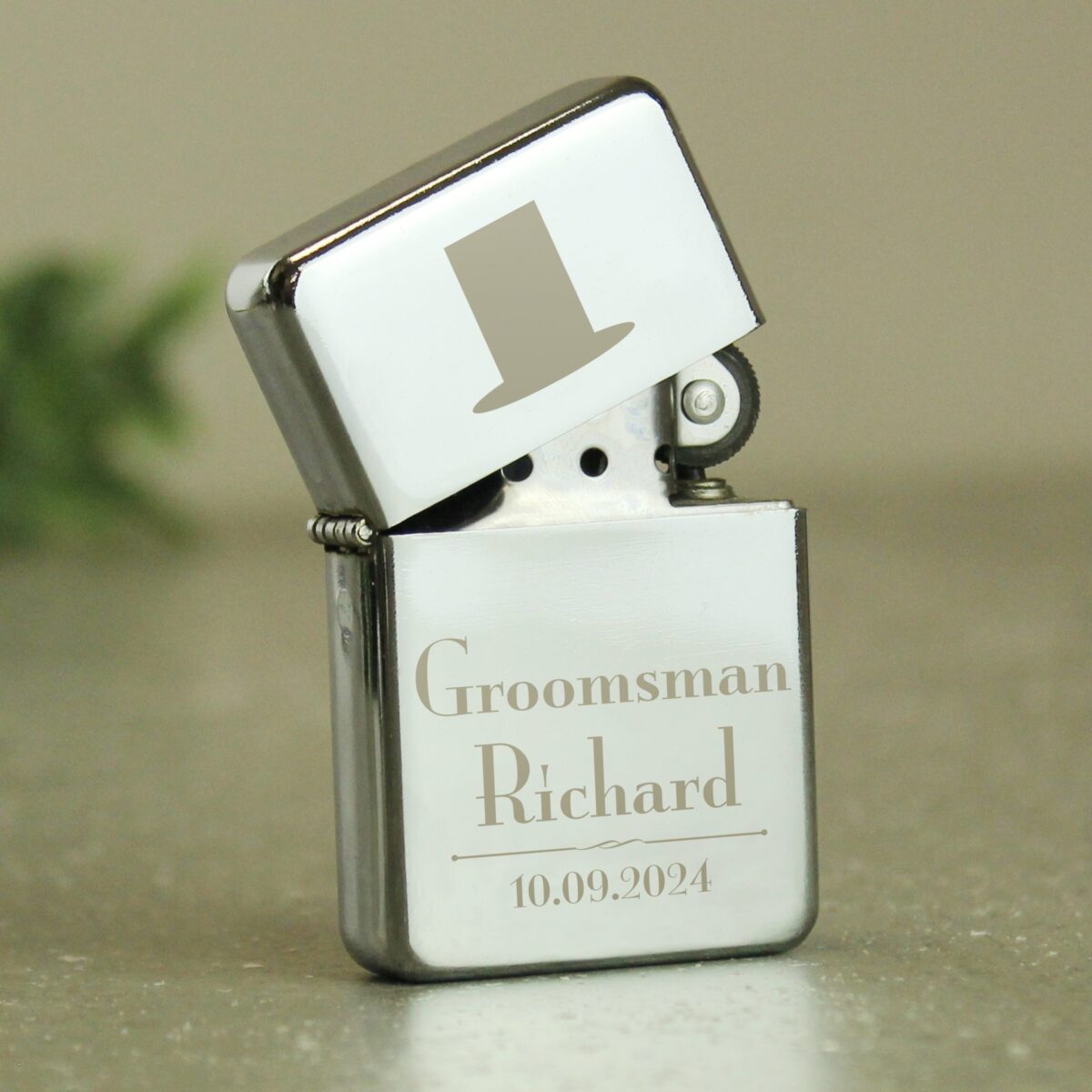 Personalised groomsman lighter