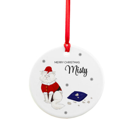 Personalised Grumpy Cat Xmas Ornament: 4 - Christmas Decorations By Gift Moments