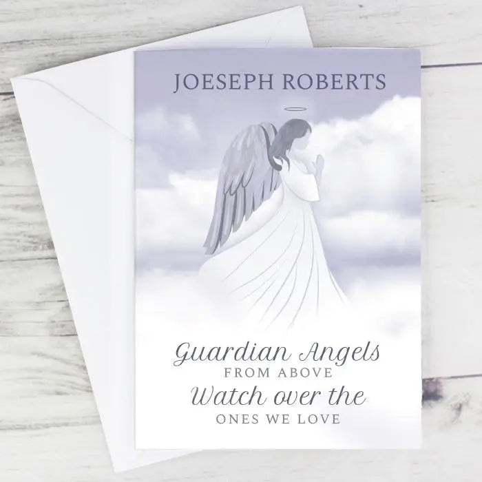 Personalised Guardian Angel Card: 1 - Greeting Cards By Gift Moments