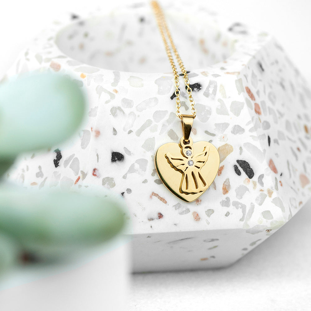 Personalised Guardian Angel Pendant Necklaces: 7 - Necklaces By Gift Moments
