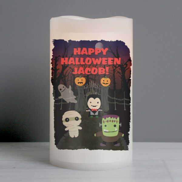 Personalised Halloween LED Candle: 2 - LED Lighting By Gift Moments