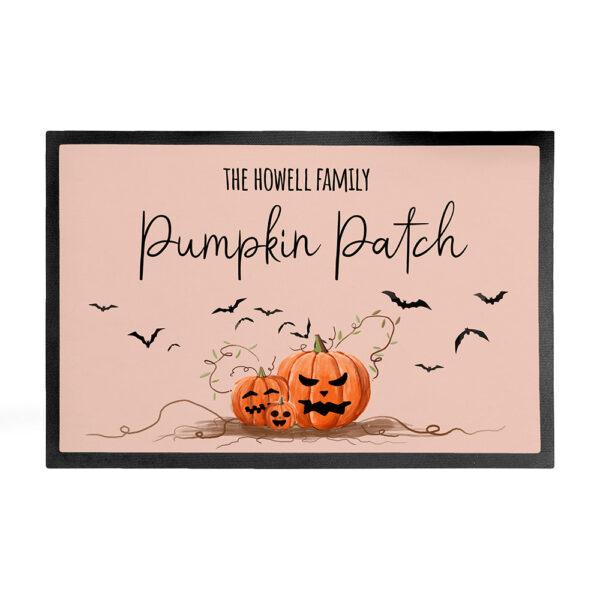 Personalised Halloween Pumpkin Patch Doormat: 2 - Doormats By Gift Moments