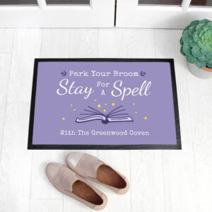 Personalised Halloween Spell Book Doormat: 1 - Doormats By Gift Moments