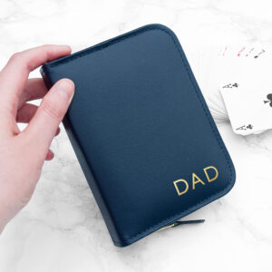 Personalised Handmade Leather Double Playing Card Cases: 9 - Playing Card Cases By Gift Moments