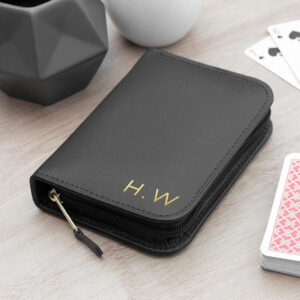 Personalised Handmade Leather Double Playing Card Cases: 2 - Playing Card Cases By Gift Moments