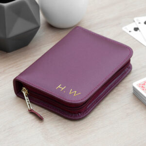 Personalised Handmade Leather Double Playing Card Cases: 1 - Playing Card Cases By Gift Moments