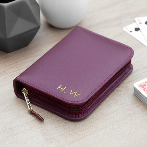 Personalised Handmade Leather Double Playing Card Cases: 1 - Playing Card Cases By Gift Moments