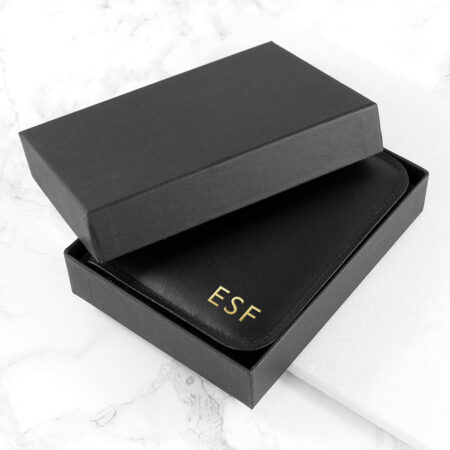 Personalised handmade leather double playing card cases