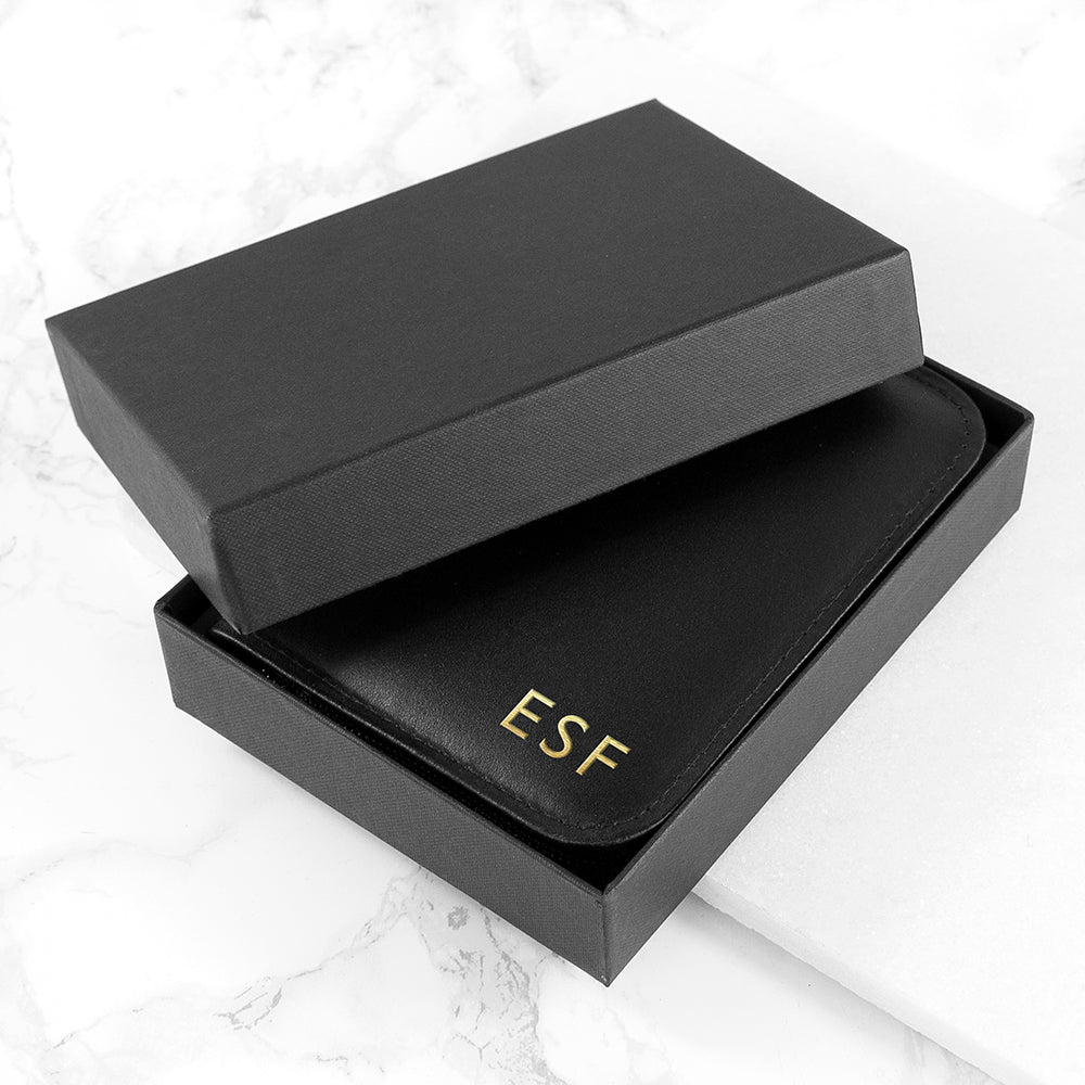 Personalised handmade leather double playing card cases