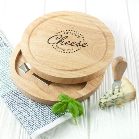 Personalised ’Hands Off’ Cheese Board Set: 3 - Cheese Boards By Gift Moments