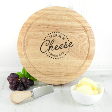 Personalised ’Hands Off’ Cheese Board Set: 5 - Cheese Boards By Gift Moments