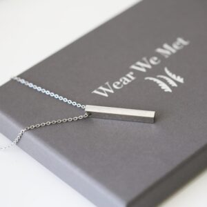 Personalised Handwriting Bar Necklace: 6 - Necklaces By Gift Moments