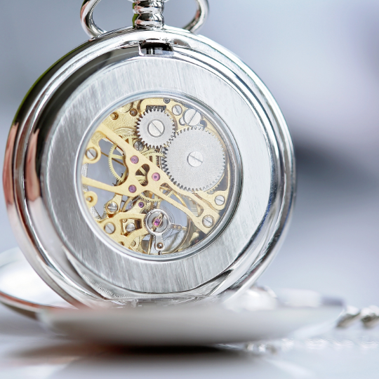 Personalised handwriting dual opening pocket watch