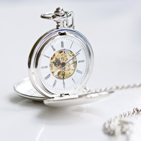 Personalised handwriting dual opening pocket watch