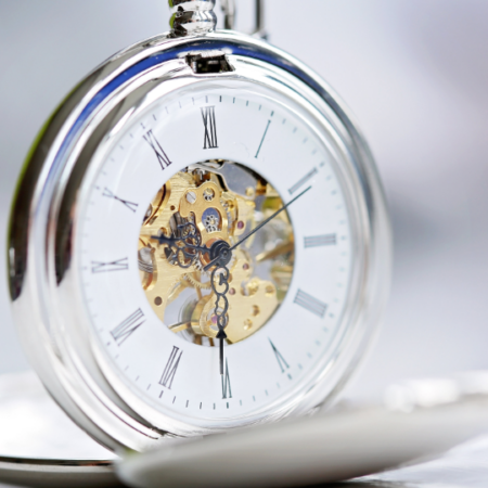 Personalised handwriting dual opening pocket watch