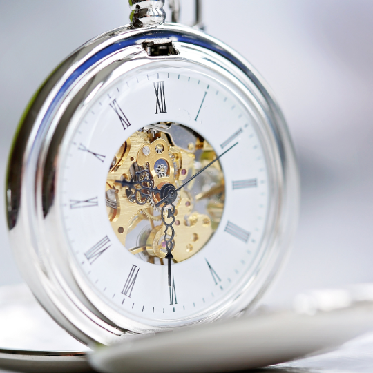 Personalised handwriting dual opening pocket watch