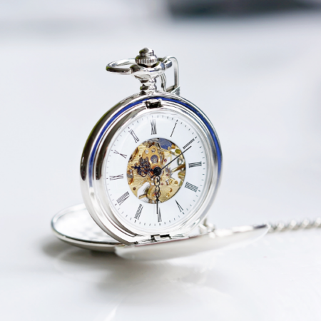 Personalised handwriting dual opening pocket watch