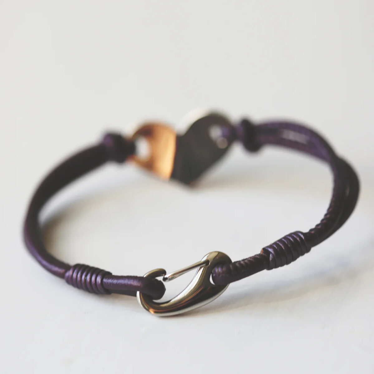 Personalised Handwriting Ladies Heart Bracelet Berry: 4 - Bracelets By Gift Moments