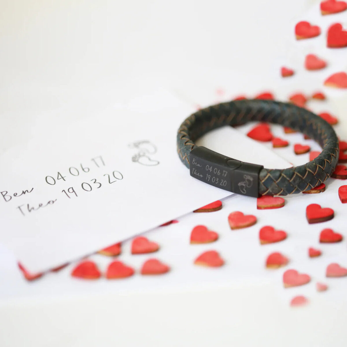 Personalised Handwriting Men’s Bracelet Iron: 4 - Bracelets By Gift Moments