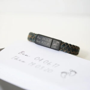 Personalised Handwriting Men’s Bracelet Iron: 3 - Bracelets By Gift Moments