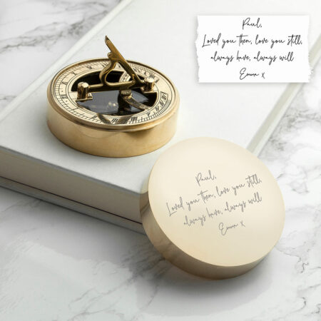 Personalised Handwriting Sundial Compass: 2 - Compasses By Gift Moments