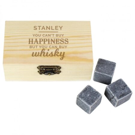 Personalised Happiness Whisky Stones: 3 - Barware By Gift Moments