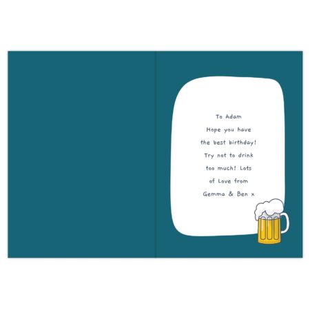 Personalised Happy Birthday Beer Card: 4 - Greeting Cards By Gift Moments
