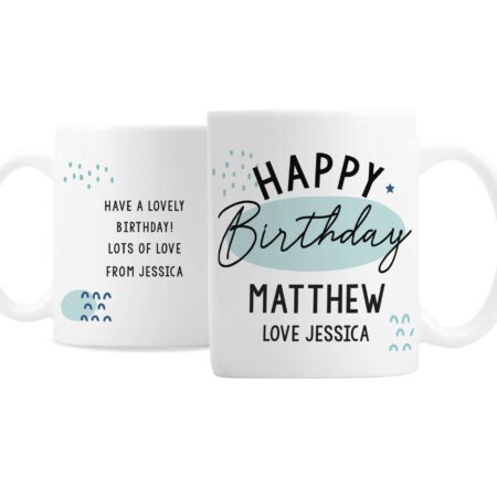 Personalised Happy Birthday Mug: 4 - Mugs By Gift Moments