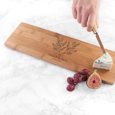 Personalised Happy Couple Bamboo Serving Board: 3 - Chopping Boards By Gift Moments