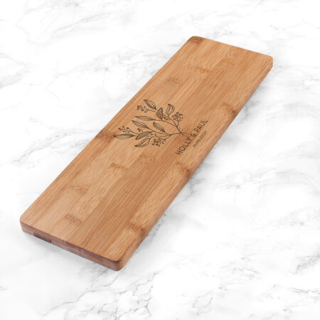 Personalised Happy Couple Bamboo Serving Board: 4 - Chopping Boards By Gift Moments