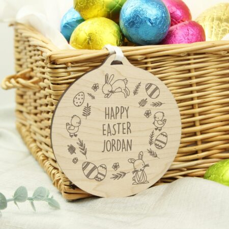 Personalised Happy Easter Wooden Decoration: 1 - Decorations By Gift Moments