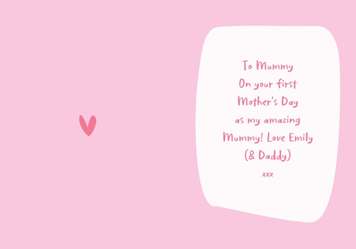 Personalised Happy First Mother’s Day Card: 4 - Greeting Cards By Gift Moments
