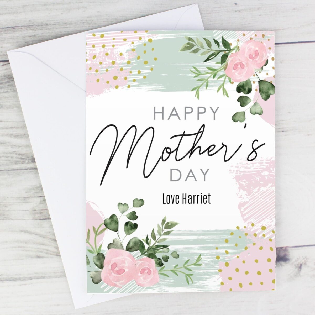 Personalised Happy Mothers Day Abstract Rose Card: 1 - Greeting Cards By Gift Moments